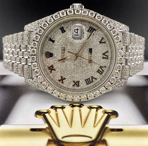 white gold iced-out diamond replica watch|rolex iced out diamond watch.